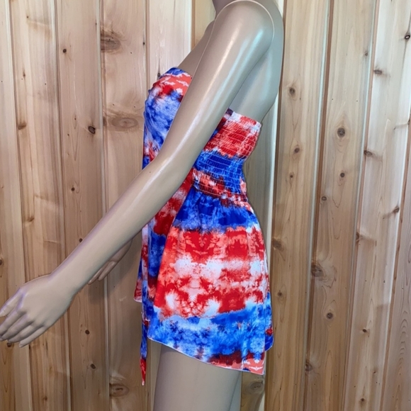 EUC No Boundaries Super Soft Patriotic Colors Padded Bra Top XL - Picture 5 of 7